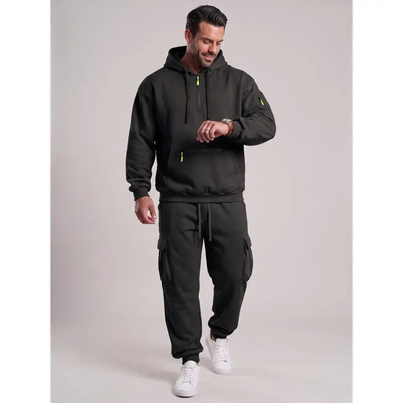 🍂Men’s Hooded Two-Piece Set – Relaxed-Fit Top & Pants for Fall & Winter