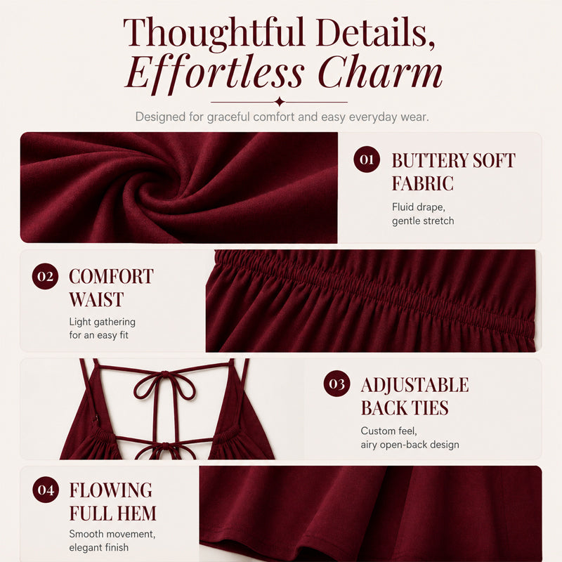 A feminine silhouette designed for slow days, sunny escapes, and effortless moments.