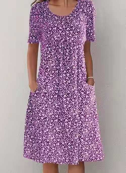 Women's floral maxi dress detail view 8
