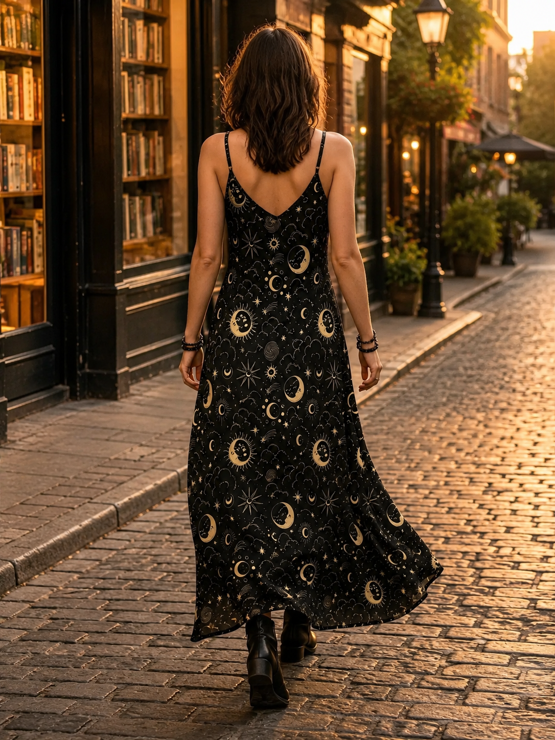 Women's Boho Printed Adjustable-Strap Maxi Dress – Sizes S–5XL