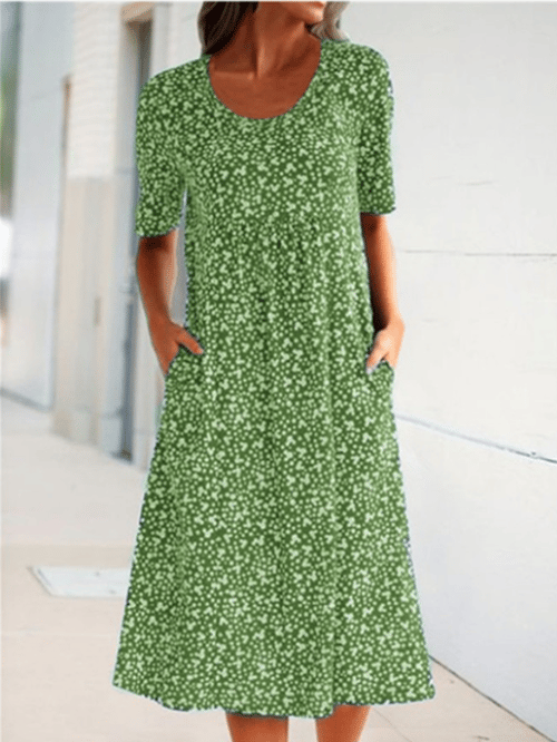 Women's floral maxi dress detail view 3