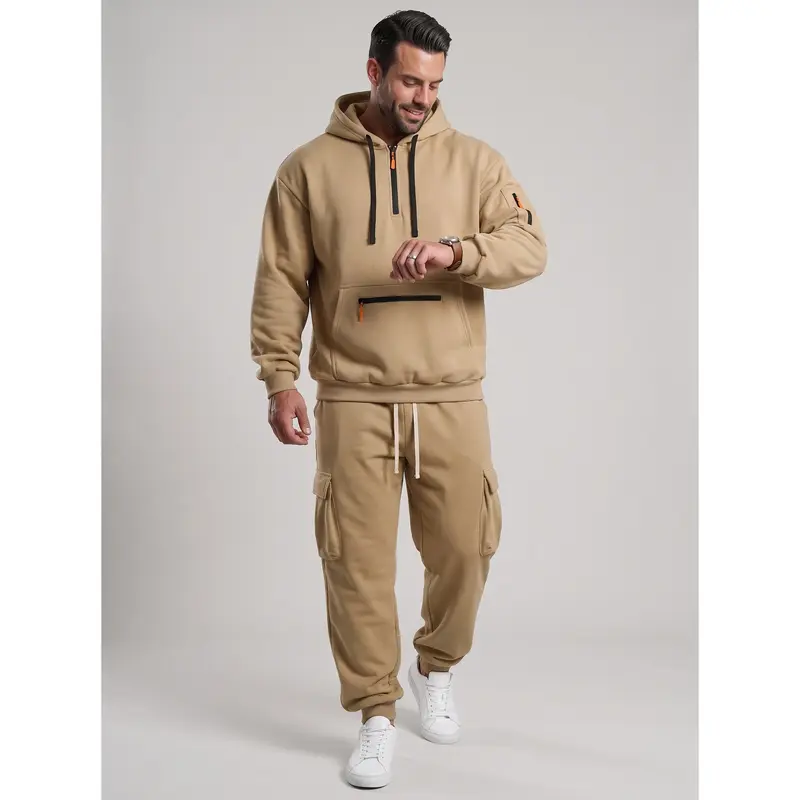 🍂Men’s Hooded Two-Piece Set – Relaxed-Fit Top & Pants for Fall & Winter