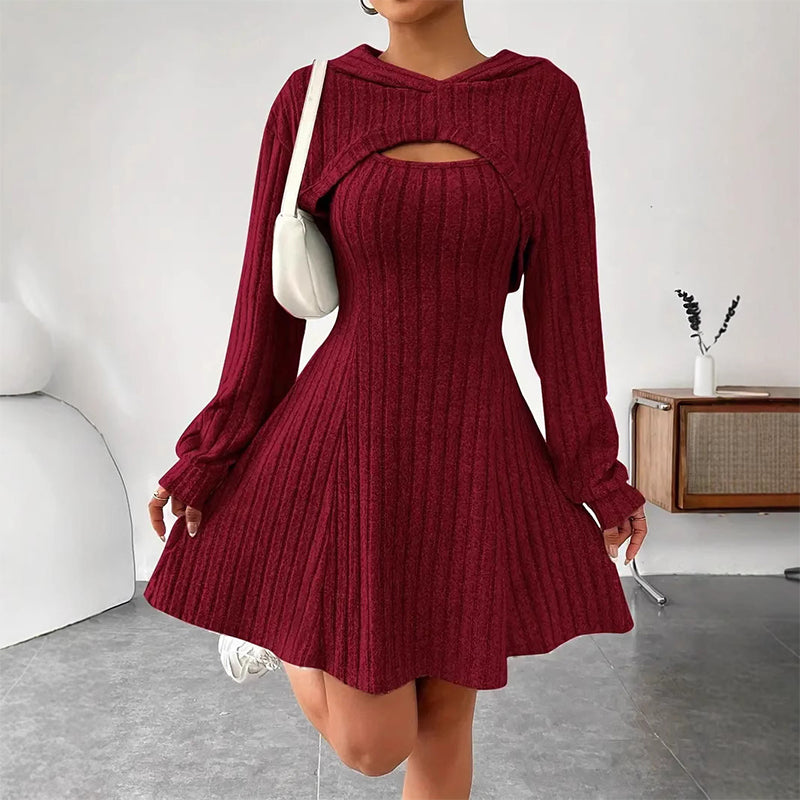 Women's Ribbed Knit Two-Piece Lounge Set – Long Sleeve Top & Wide-Leg Pants - product image 12
