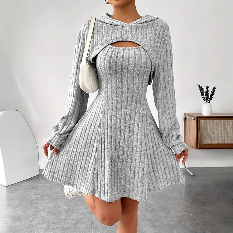 Women's Ribbed Knit Two-Piece Lounge Set – Long Sleeve Top & Wide-Leg Pants - product image 11